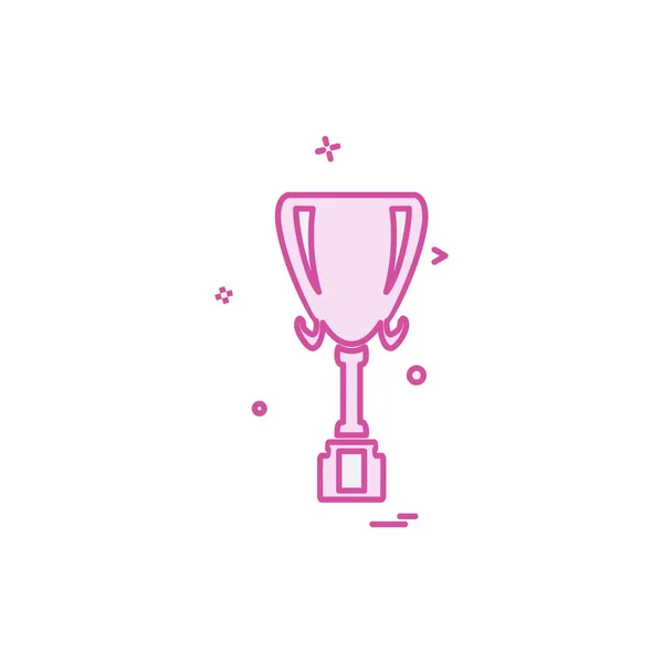 Trophy Icon Design Vector — Stock Vector