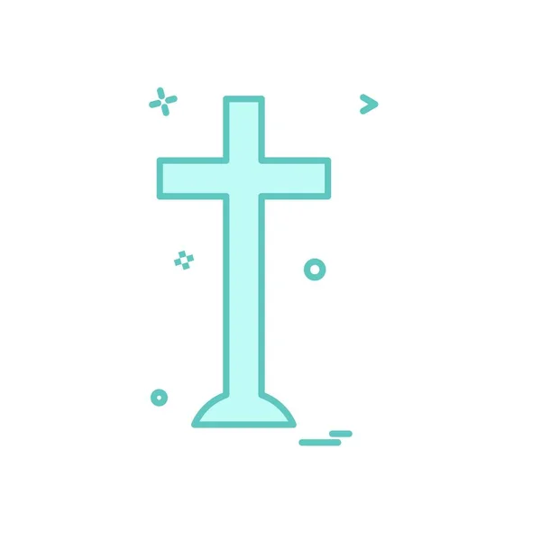 Cross Symbol Designvektor — Stockvektor