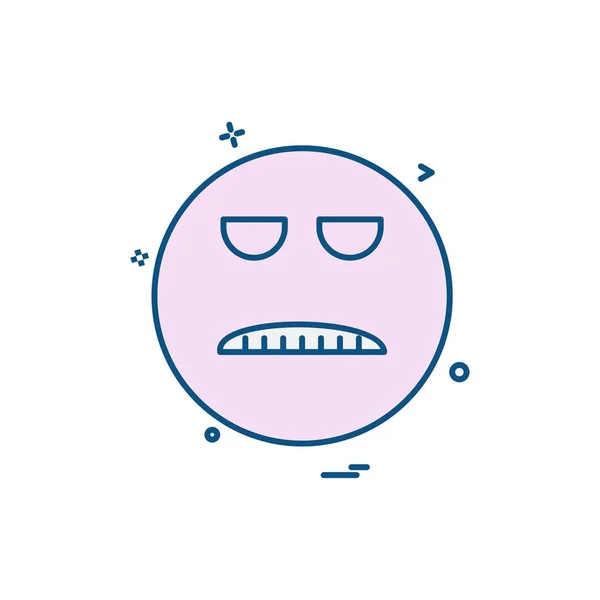 Emoji Icon Design Bunte Vektorillustration — Stockvektor