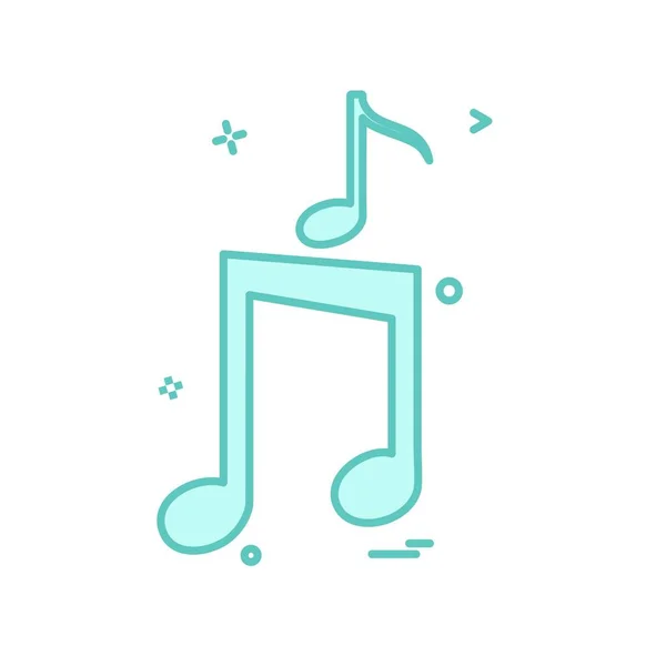 Music Icon Design Vector — Stock Vector