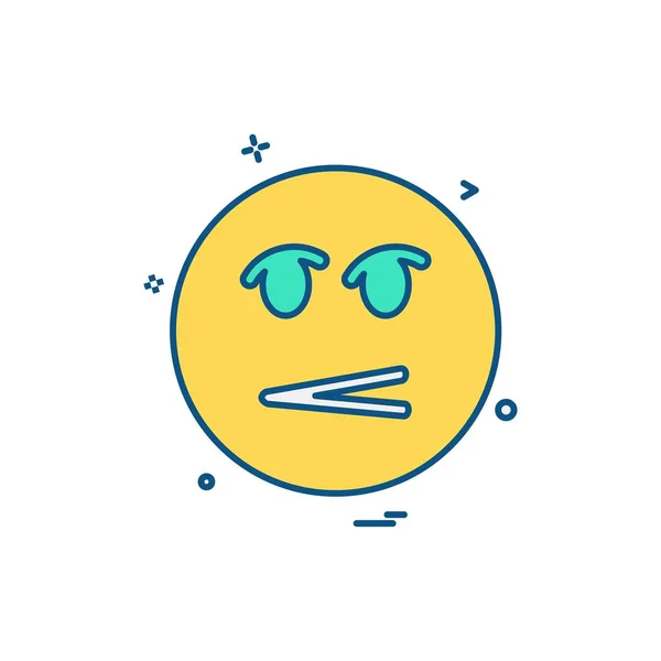 Design Ícone Emoji Ilustração Vetorial Colorida — Vetor de Stock