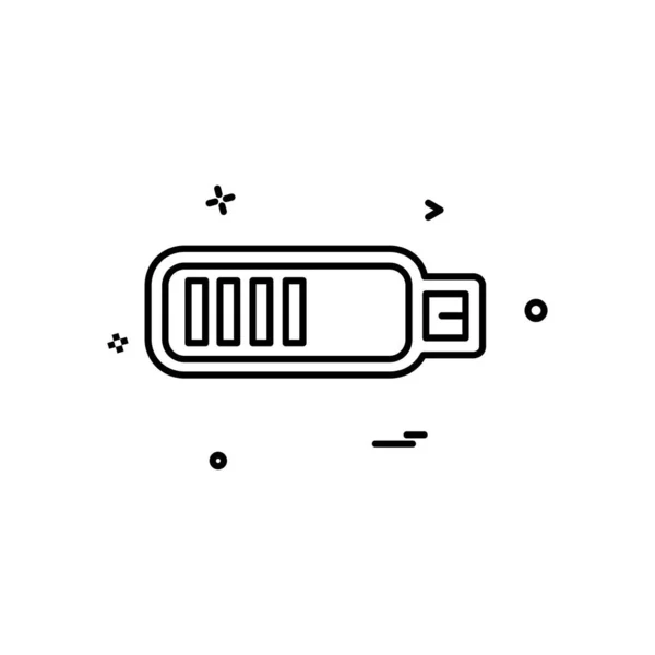 Vetor Design Ícone Bateria — Vetor de Stock
