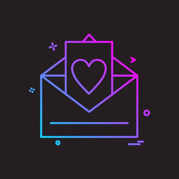 Amor Icono Diseño Vector — Vector de stock