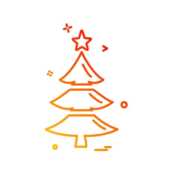 Weihnachtsbaum Symbol Design Vektor — Stockvektor