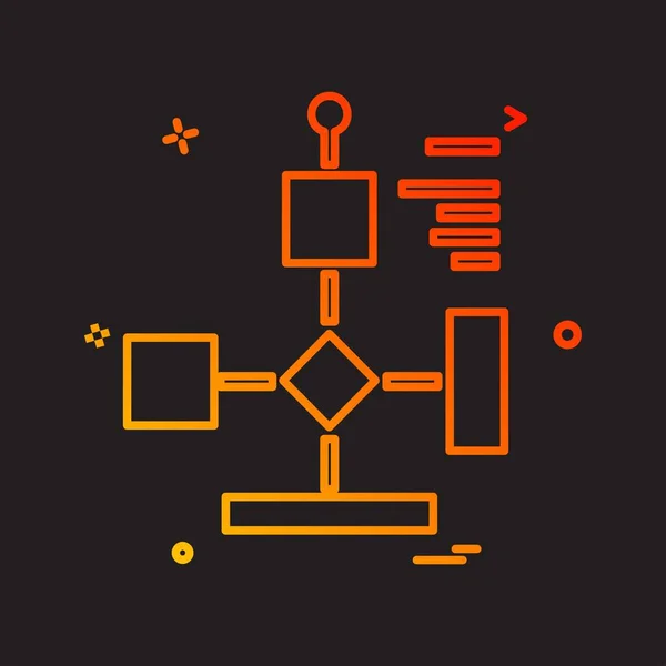 Вектор Дизайна Иконок Flowchart — стоковый вектор