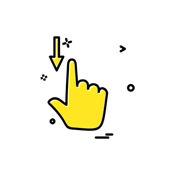 Hand Icon Design Colorful Vector Illustration — Stock Vector