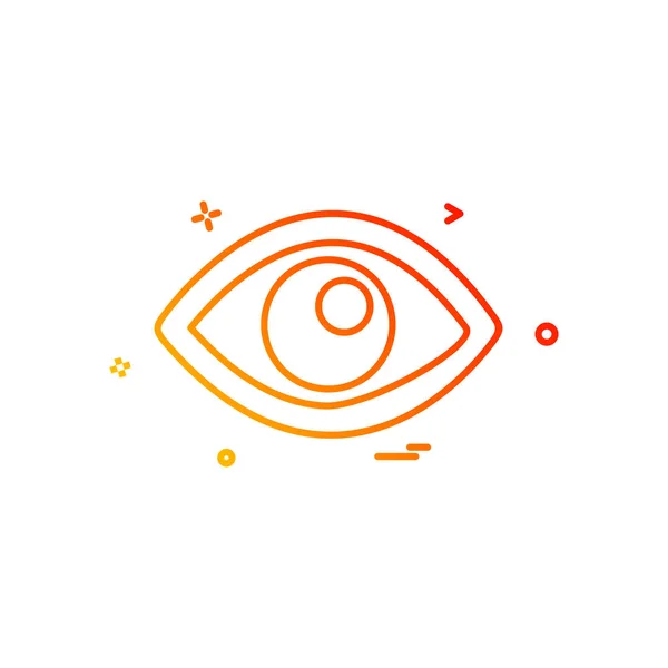 Ojo Icono Diseño Vector — Vector de stock