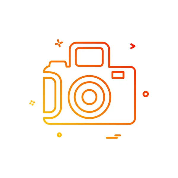 Camera Icon Design Vector — Stock Vector