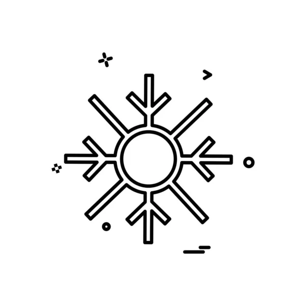 Snowflake Simple Icon White Background — Stock Vector