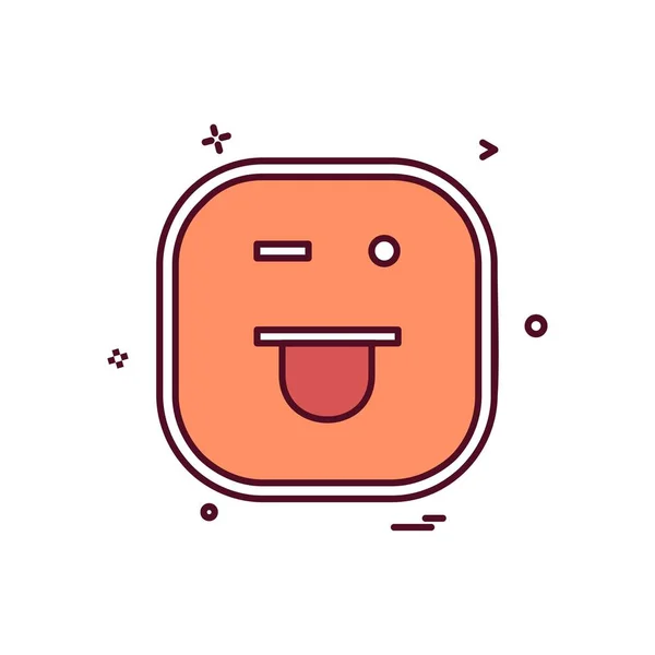 Boldog Emoji Ikonra Design Színes Vektoros Illusztráció — Stock Vector