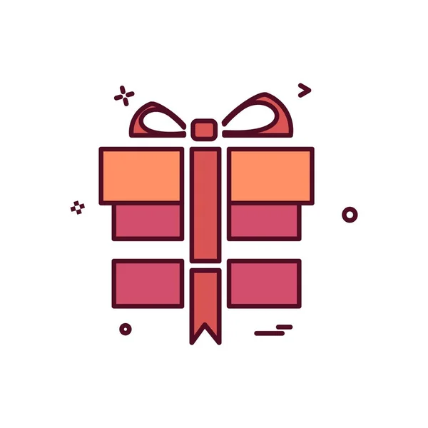 Giftbox 아이콘 디자인 일러스트 — 스톡 벡터