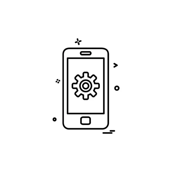 Вектор Дизайна Иконок Мобильного Телефона — стоковый вектор