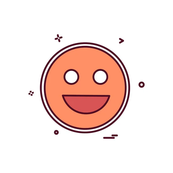 Happy Emoji Icon Design Vector — Stock Vector