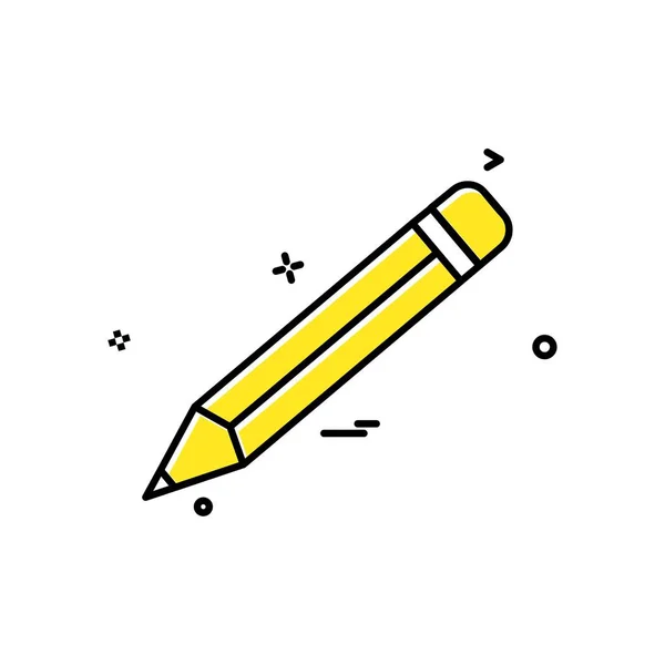 Pencil School Vector Icon Design — Stock Vector