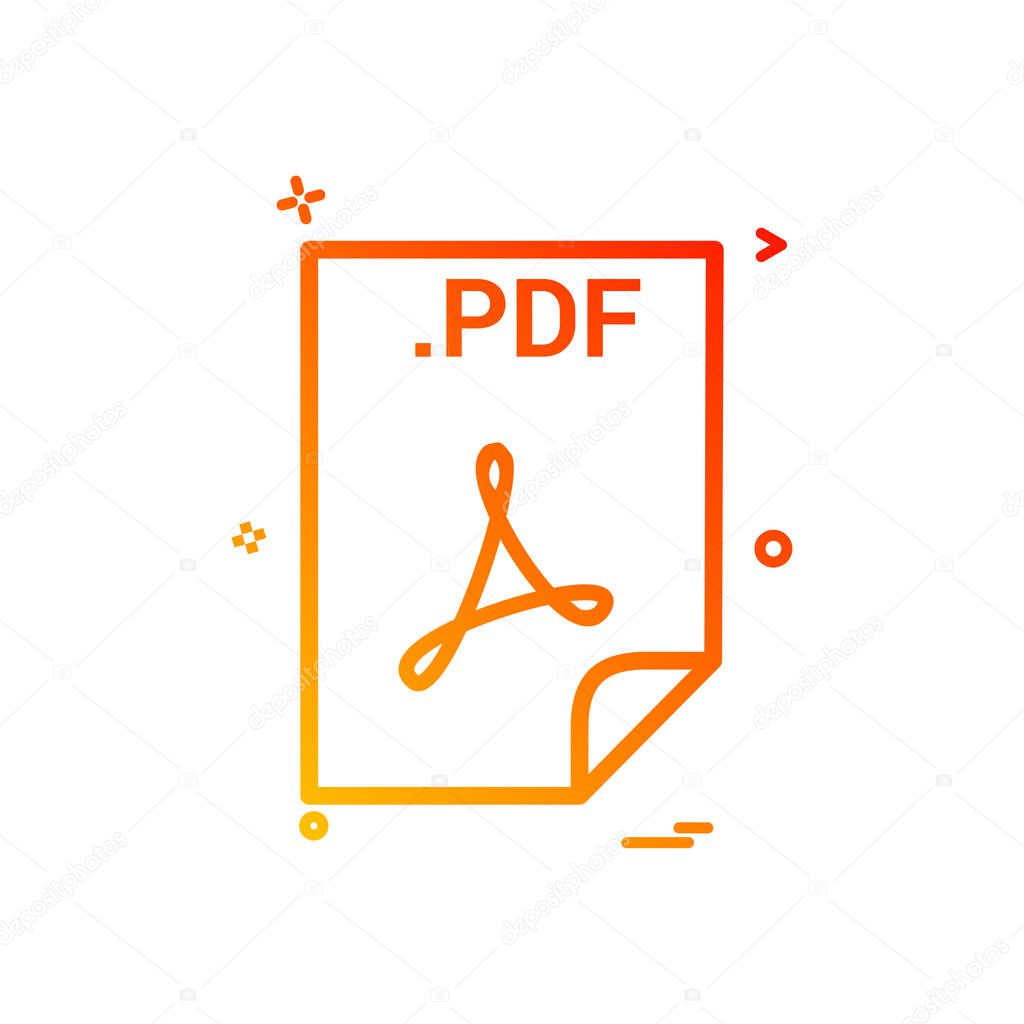 pdf application download file files format icon vector design