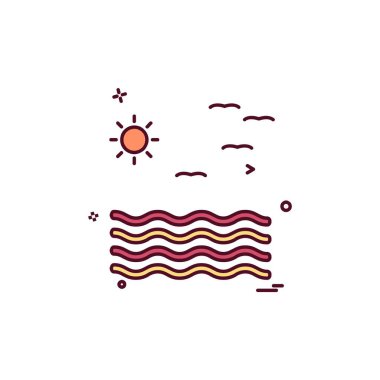 Deniz simgesi tasarım vektörü