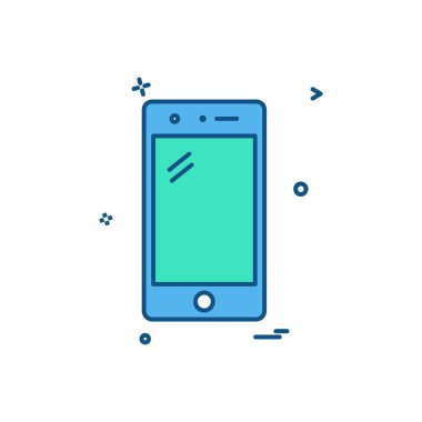 Mobil simge tasarım vektörü