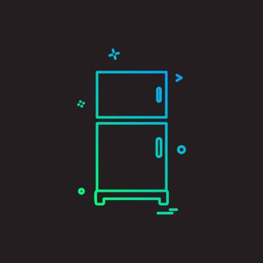 Mobilya simgesi tasarım, renkli vektör çizim