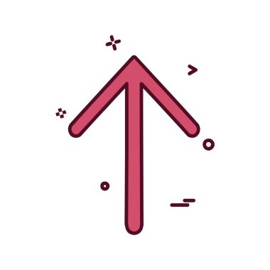 Yukarı ok simgesi tasarım vektörü