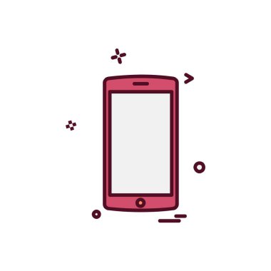 Mobil simge tasarım vektörü