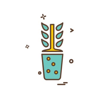 Bitki simgesi tasarım vektörü