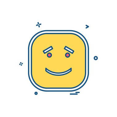 Mutlu Emoji simge tasarlamak vektör