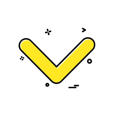 Aşağı ok simgesi tasarım vektörü