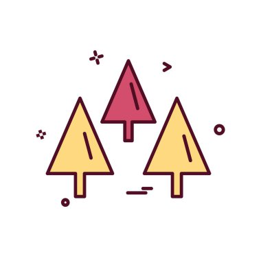 Ağaç simgesi tasarım vektörü