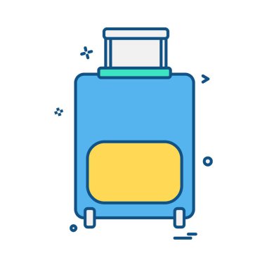 Seyahat çanta simge tasarlamak vektör