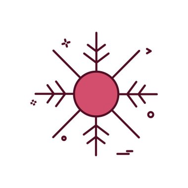 Kar taneleri simge tasarım vektörünü bozar