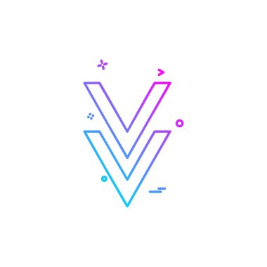 Aşağı ok simgesi tasarım vektörü