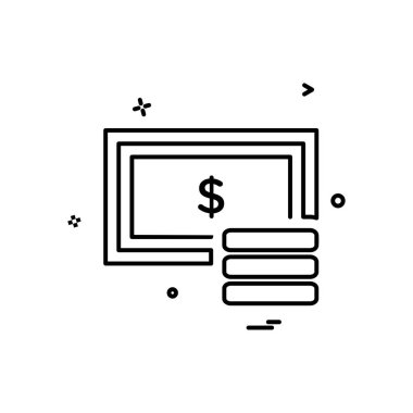 Dolar simgesi tasarım vektörü