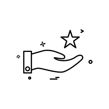 El yıldızı simgesi vektör tasarımı