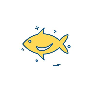 Balık simgesi tasarım vektörü 