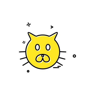 Kedi simge tasarlamak vektör 