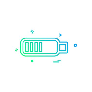 Batarya simgesi tasarım vektörü