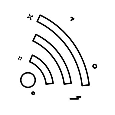 Wifi simge tasarım vektörü