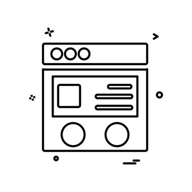 Web düzeni simge tasarım vektörü