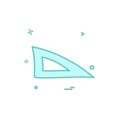 cetvel ölçek üçgen simge vektör tasarımı