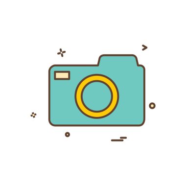 Kamera simgesi tasarım vektörü