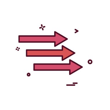 Sağ ok simge tasarlamak vektör