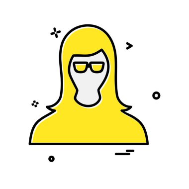 Kadın simge tasarlamak vektör