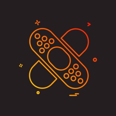 Tıbbi simge tasarım, renkli vektör çizim