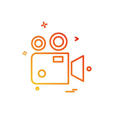 Camcoder simge tasarlamak vektör 
