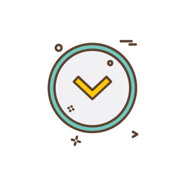 Aşağı ok simgesi tasarım vektörü