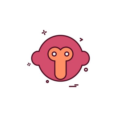 Maymun simge tasarlamak vektör