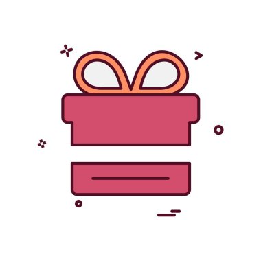Giftbox simge tasarlamak vektör