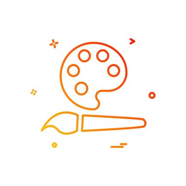 Boya düz simge vektör çizim 