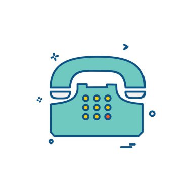 Telefon simgesi tasarım vektörü 