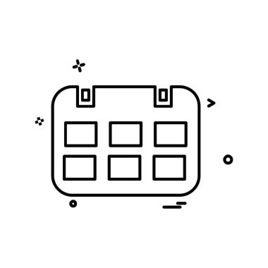 Takvim simgesi tasarım vektörü